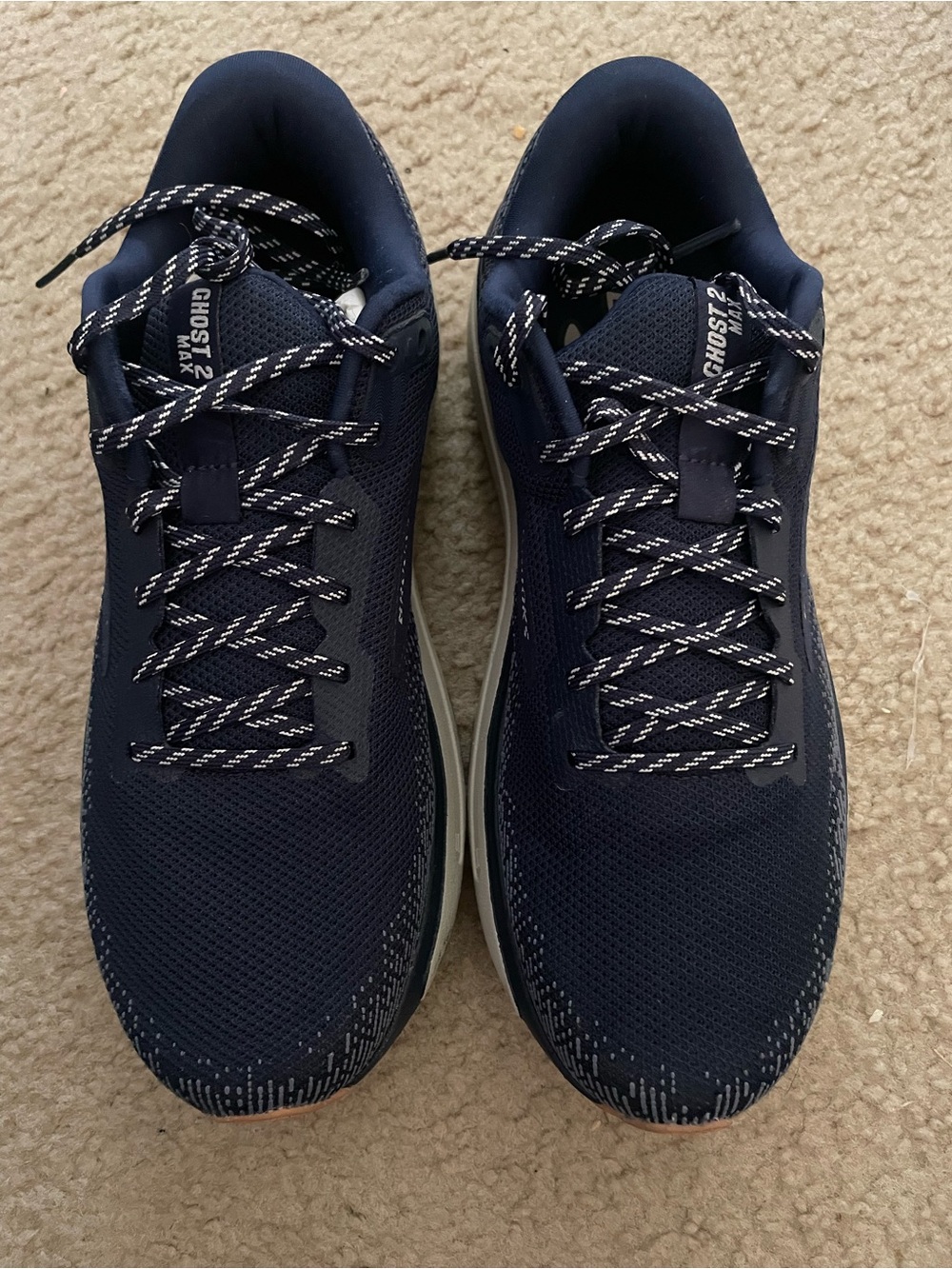 Brooks Ghost 2 Max Men’s Navy Athletic Running Shoes